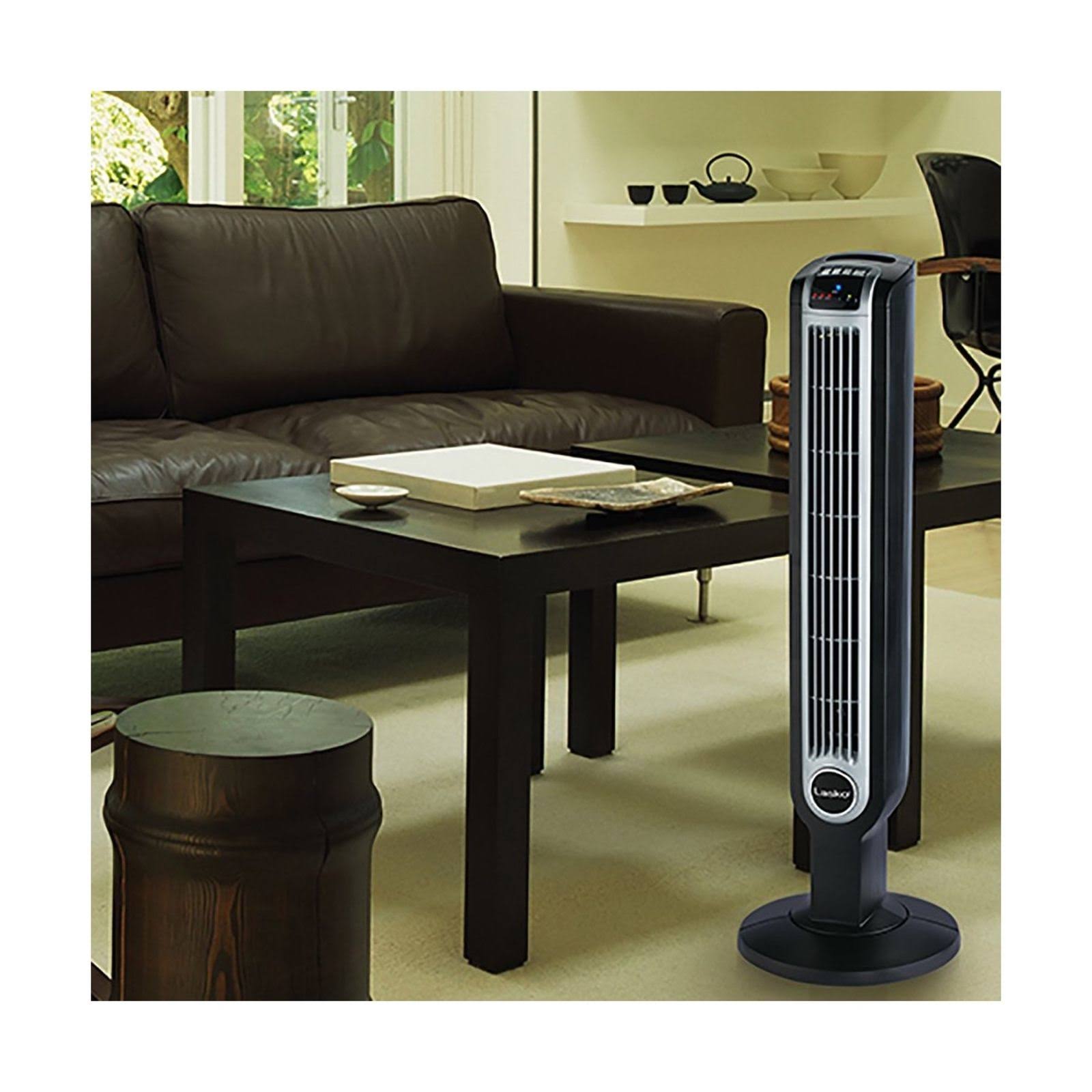 Lasko 2505 36-Inch Remote Control Tower Fan with Ionizer Black