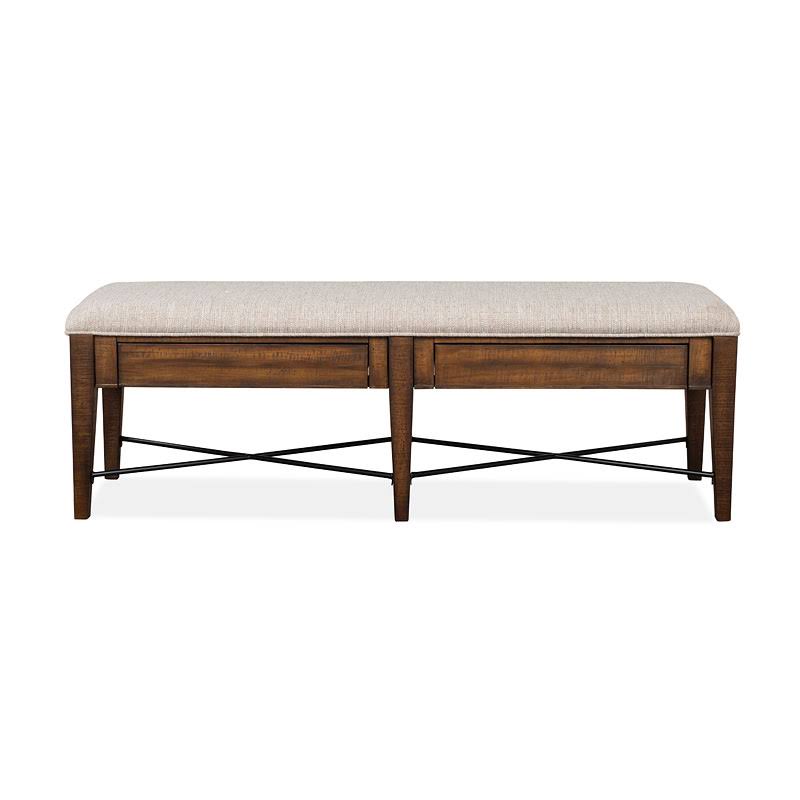 Magnussen Bay Creek Toasted Nutmeg Upholstered Bench