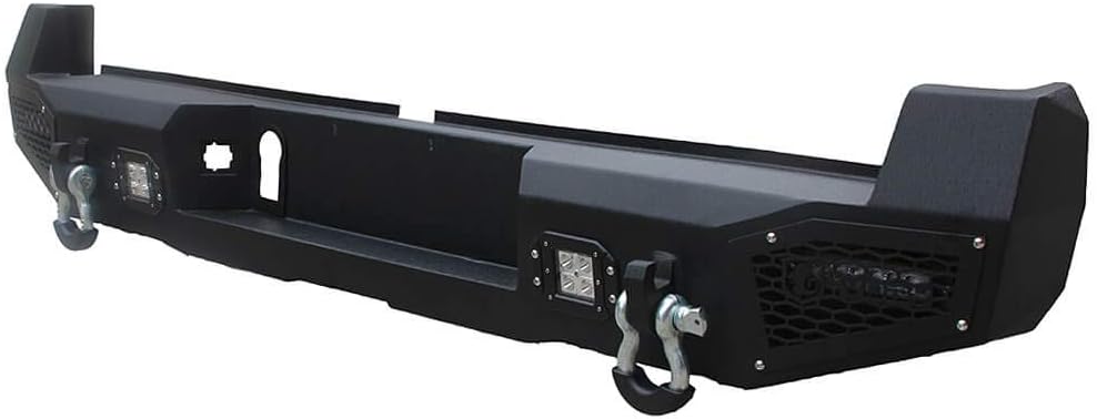 Vijay Front and Rear Bumper Textured Black with LED Lights and Winch Plate for 2016-2022 Tacoma