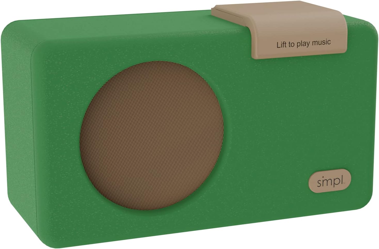 SMPL One-Touch Music Player, Audiobooks + MP3, Quality-Sound, Durable Wooden Encloser with Retro Look, 4GB USB with 40 Nostalgic Hits Included, Live Technical Support (Red, Music Player)