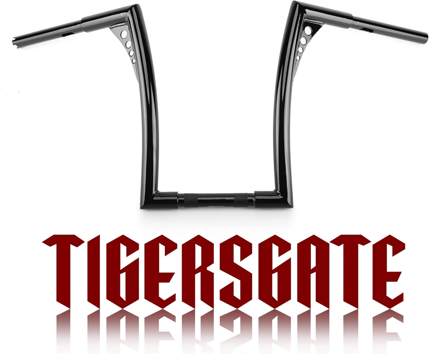 TIGERSGATE 1-1/4" Fat Black Rise Ape Hangers Handlebar 14-Inch Z bar for Harley Sportster Dyna Softail 1996-2013 Road Glide 1995-2017 Road King