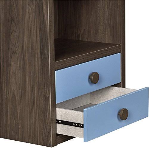 Little Seeds Sierra Ridge Terra Modular Bookcase with Drawers (Blue/Walnut)