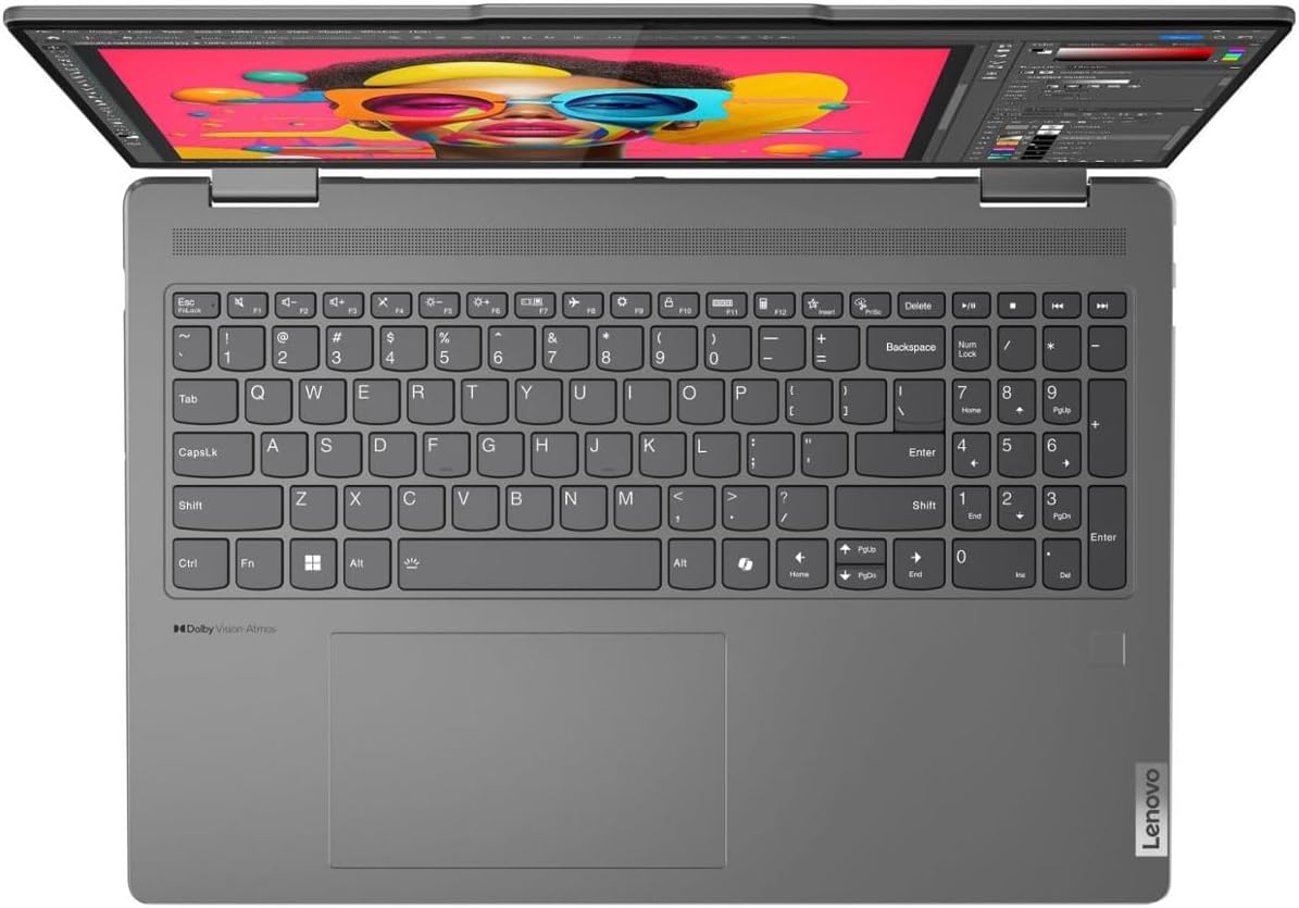 Lenovo Yoga 7i 2-in-1 Laptop, 16" 2K Touchscreen Display, Core Ultra 7 155U (Up to 4.80 GHz), 16GB DDR5, 256GB NVMe SSD, FP Reader, TB 4, Backlit KB, Wi-Fi 6E, Webcam, Keypad, SPS HDMI, Win 11 Pro