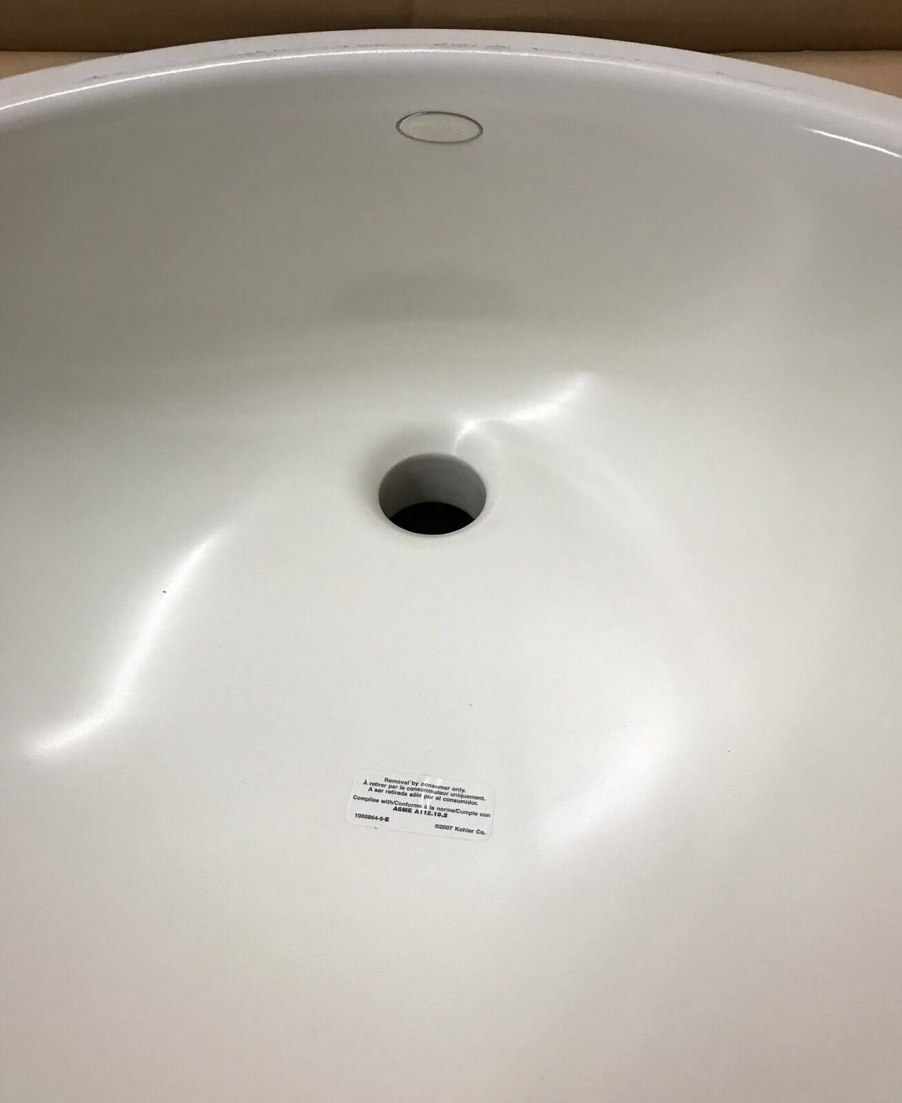Kohler K-2210-S1 Caxton Undercounter Bathroom Sink Sink 17-Inch, Biscuit Satin