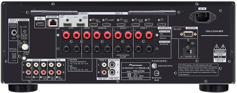 Pioneer Elite VSX-LX104 7.2-ch Network AV Receiver