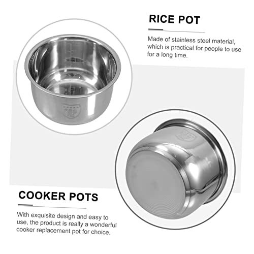 SWOOMEY Rice Cooker Liner Instant Rice Cooker Rice Container Stainless Steel Rice Cooker Nonstick Inner Pot Rice Inner Cooking Pot Electric Rice Inner Tank Electric Cooker Supply Rice Pot