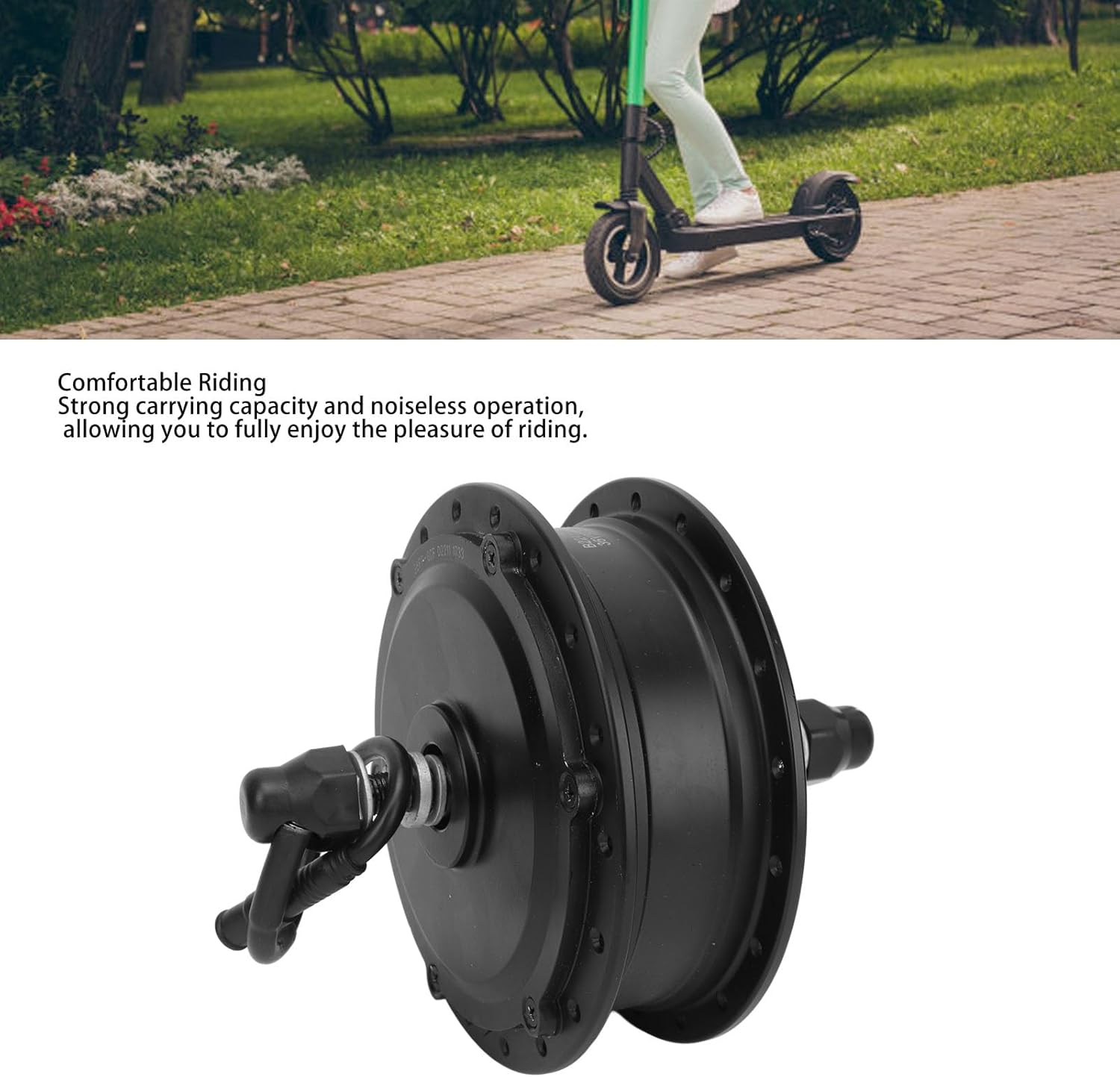 36V 500W Electric Bike Brushless Gear Hub Motor Nine Core 36 Hole Front Wheel Drive Motor Brushless Hub Motor Kit for Electric Bike Lithium Modification