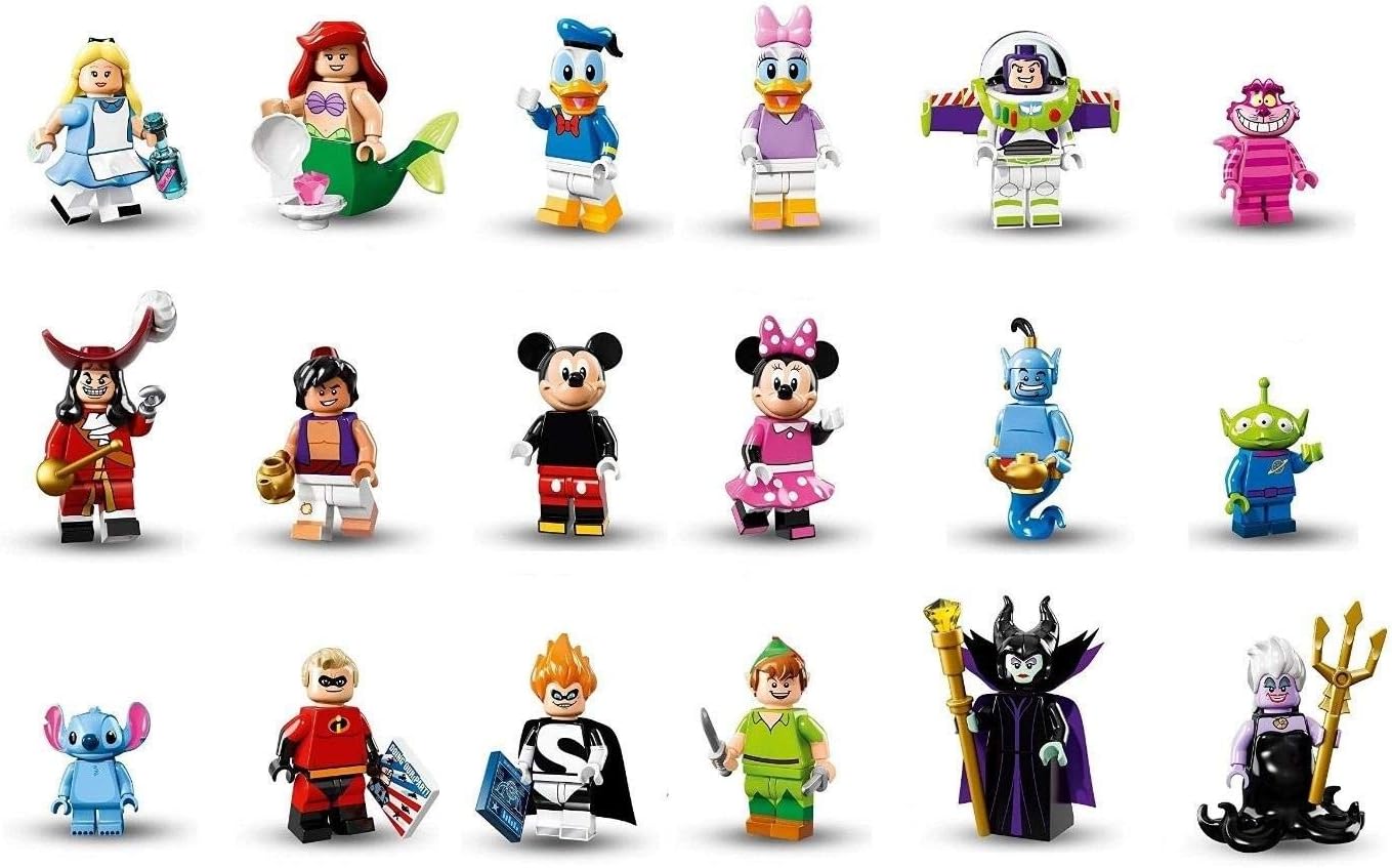 LEGO Disney Series Minifigures - Complete Set of 18 Minifigures (71012)