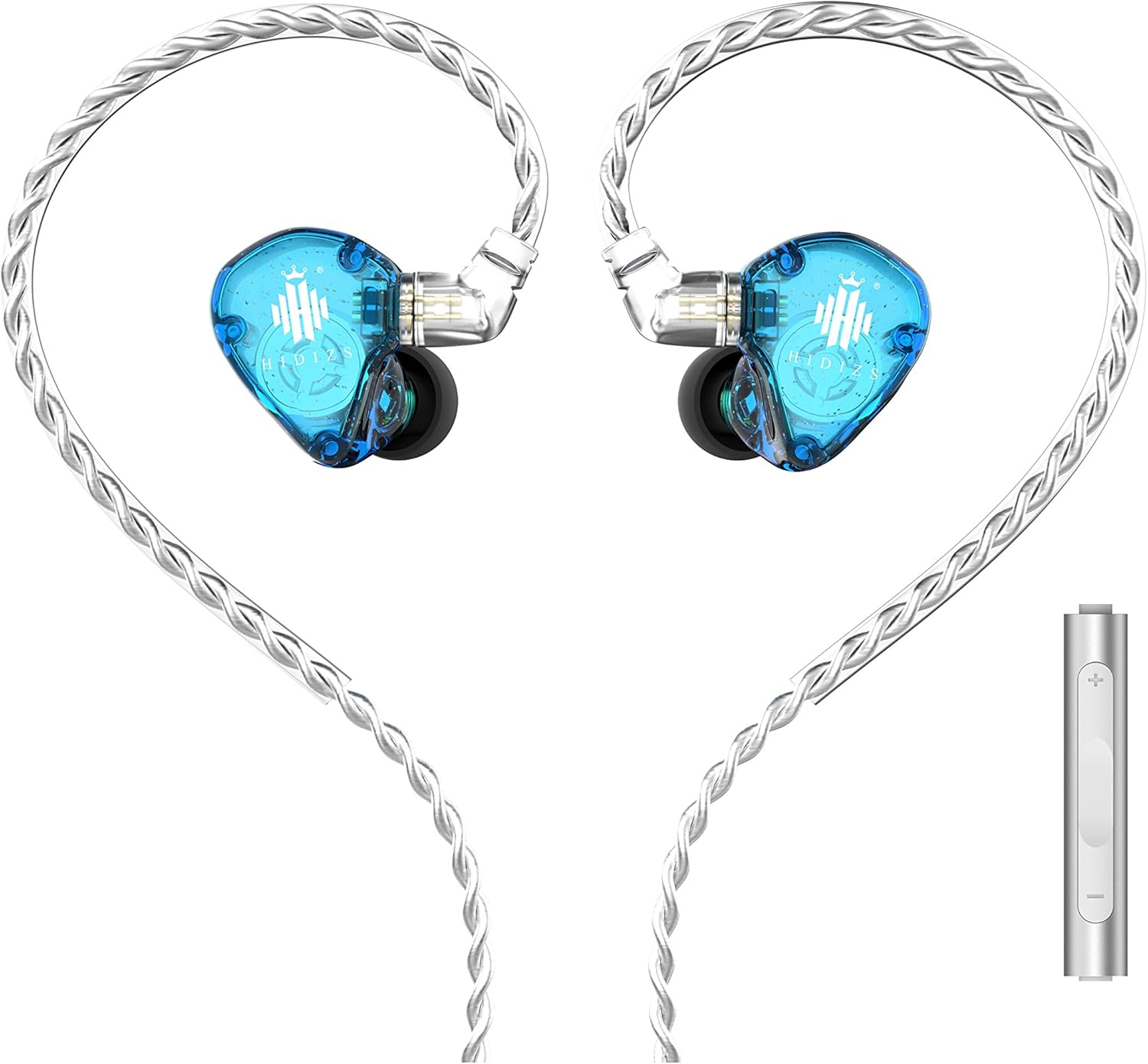 HIDIZS MS1-Rainbow in-Ear Monitor Headphones, Hi Res Wired Earphones, Polymer Diaphragm Hi-Fi IEM Earphones with Detachable Cable 2pin 0.78mm for Android Smartphones and Audio Players (Black)