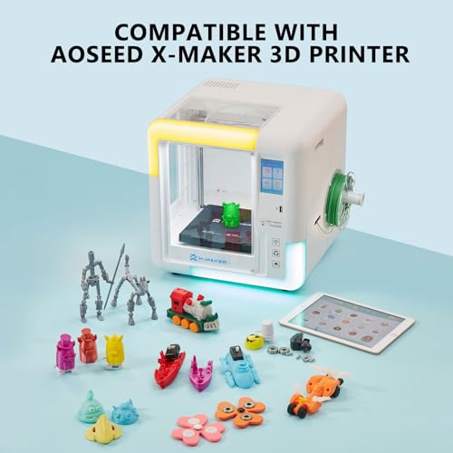 3D Printer for Kids, Beginner 3D Printer with 8 PLA Filament Set, Huge Toy Library & Modify, Wi-Fi & App Control, Create STEM Toys, High Precision, W/ 15+ Mini 3D Design Module, X-Maker Joy