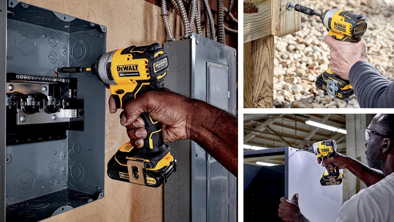 DEWALT ATOMIC 20V-Max Brushless/Cordless Compact 1/4 in. Impact Driver Kit w/Charger, 2.0Ah-Battery, Bag&Belt Clip