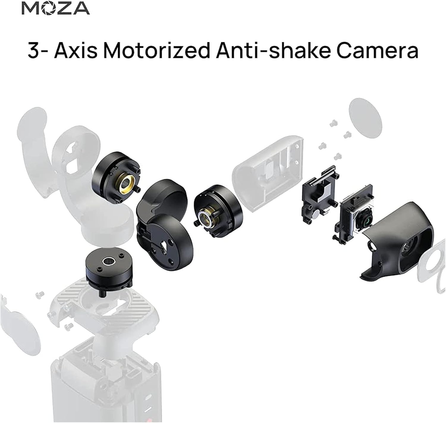MOZA Pocket Gimbal Camera - Mini Handheld Sports Camera 3-axis Anti-Shake Gimbal 4K Gimbal Camera