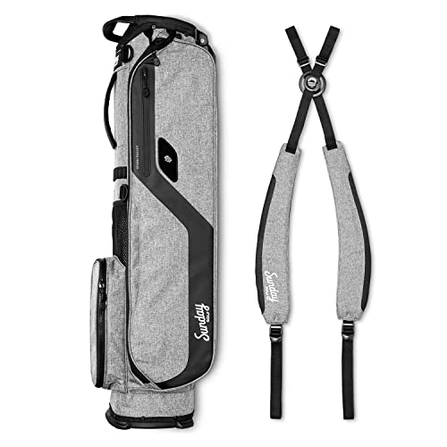 Sunday Golf El Camino Bag - Lightweight Sunday Golf Bag with Strap and Stand – Easy to Carry – Golf Stand Bag for The Driving Range, Par 3 and Standard Courses, 3.9 pounds