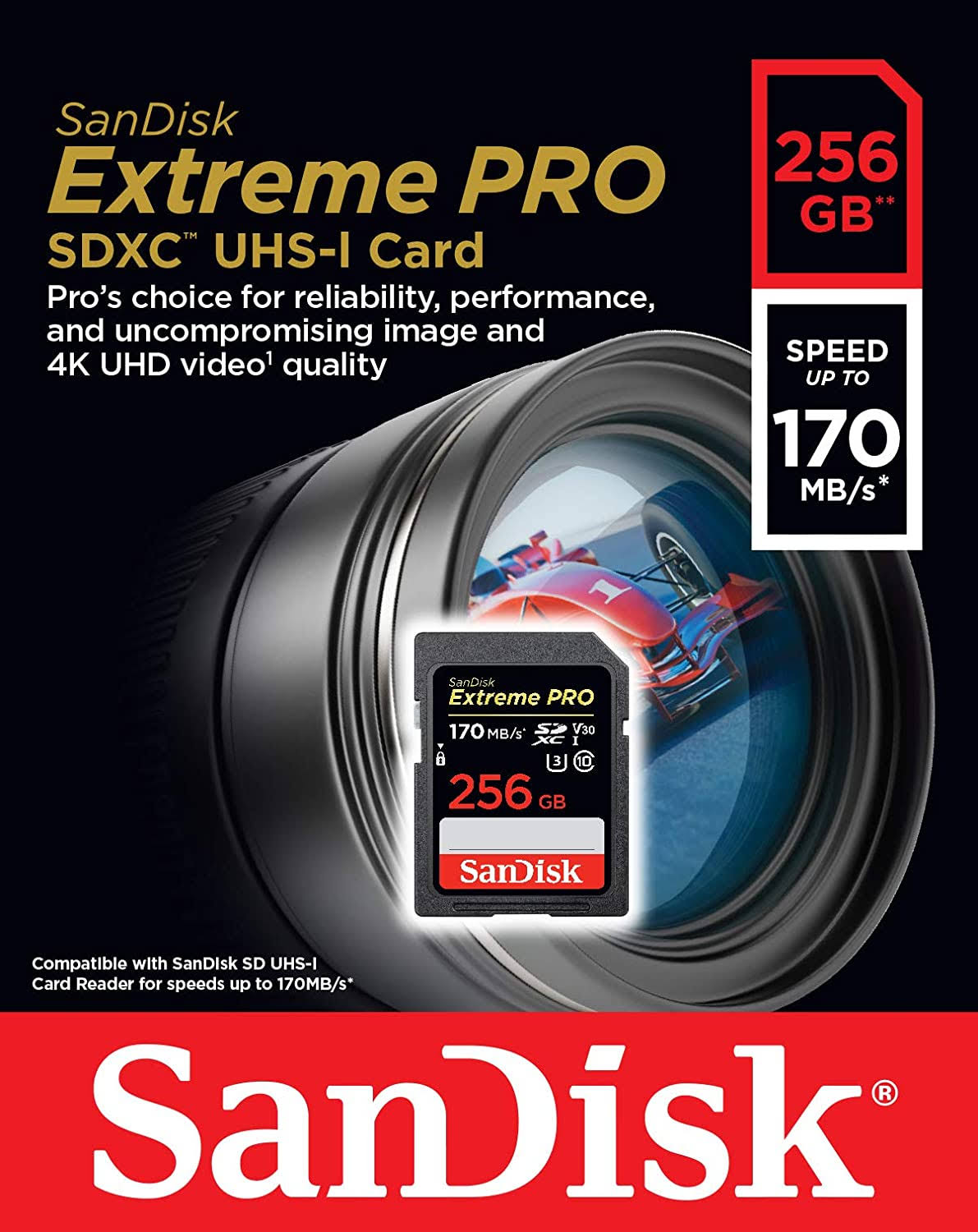 SanDisk - Extreme Pro 256gb SDXC UHS-I Memory Card