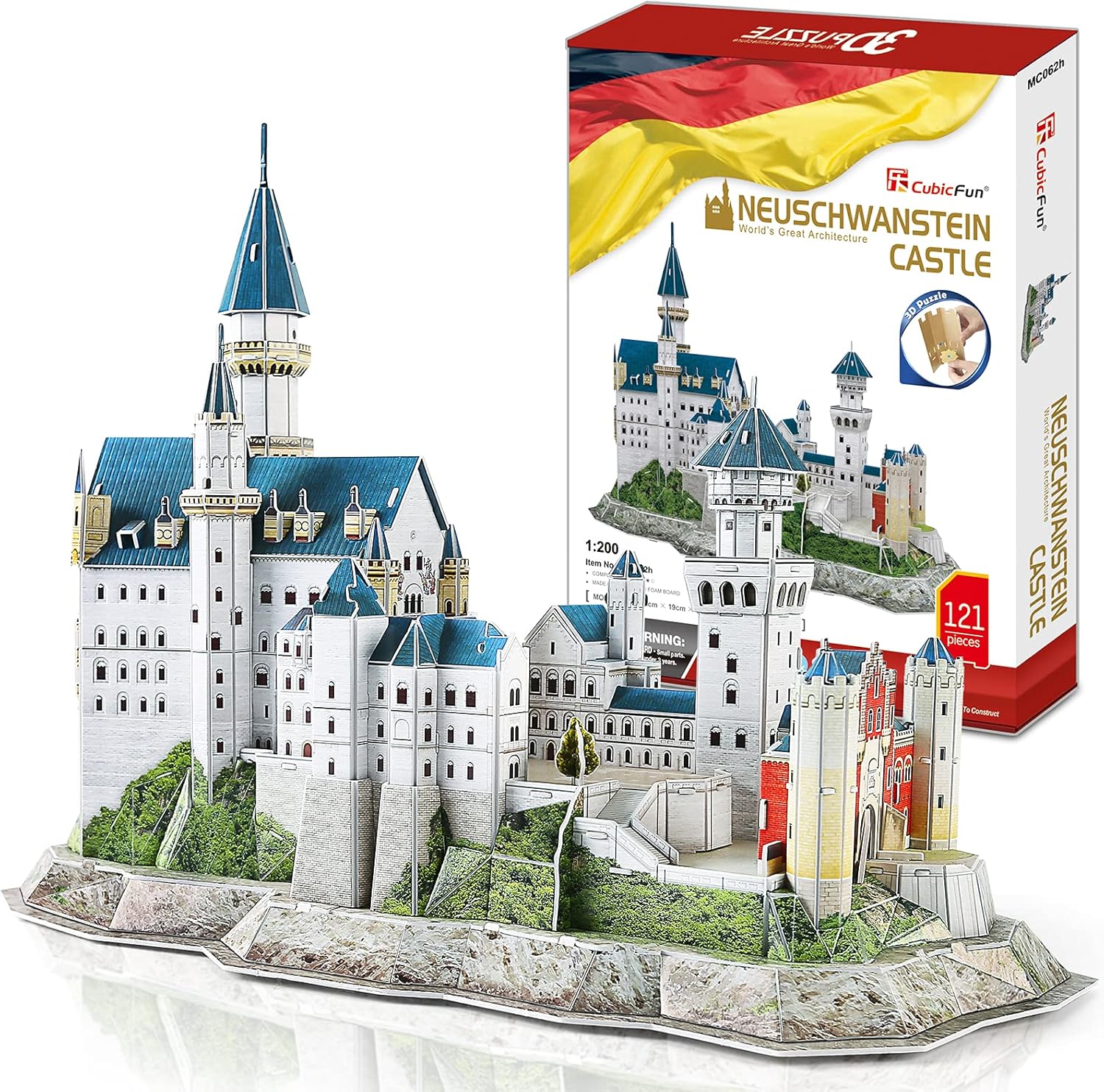 CubicFun 3D Puzzle for Adults Moveable Notre Dame de Paris Church Model Kits Large Challenge French Cathedral Brain Teaser Architecture Building Puzzles, 293 Pieces Pack of 2