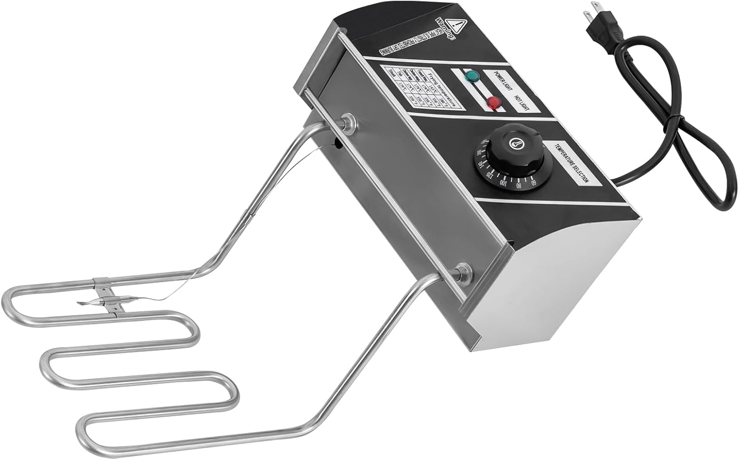 3400W Commercial Deep Fryer,Electric Deep Fryers with Baskets,12L Large-Capacity Frying Machine,0.8mm Thickened Stainless Steel Countertop Oil Fryer,Temperature Control 140-392℉(With Food Clip)