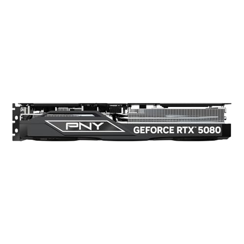 PNY NVIDIA GeForce RTX™ 5080 16GB ARGB Overclocked Triple Fan Graphics Card (DLSS 4, PCIe® 5.0, HDMI®/DP 2.1, 2.9-Slot, Epic-X™ RGB Lighting)