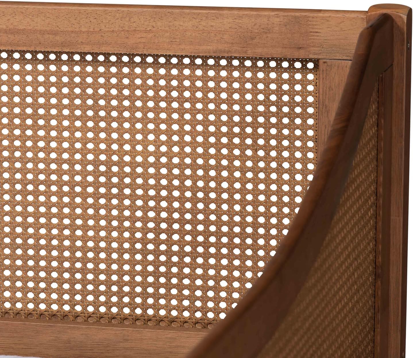 Baxton Studio Ogden Brown Finished Wood and Synthetic Rattan Twin Size Daybed