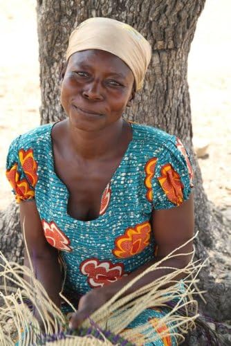 Fair Trade Ghana Bolga African Large Market Basket 16-17.5 Across, #92296