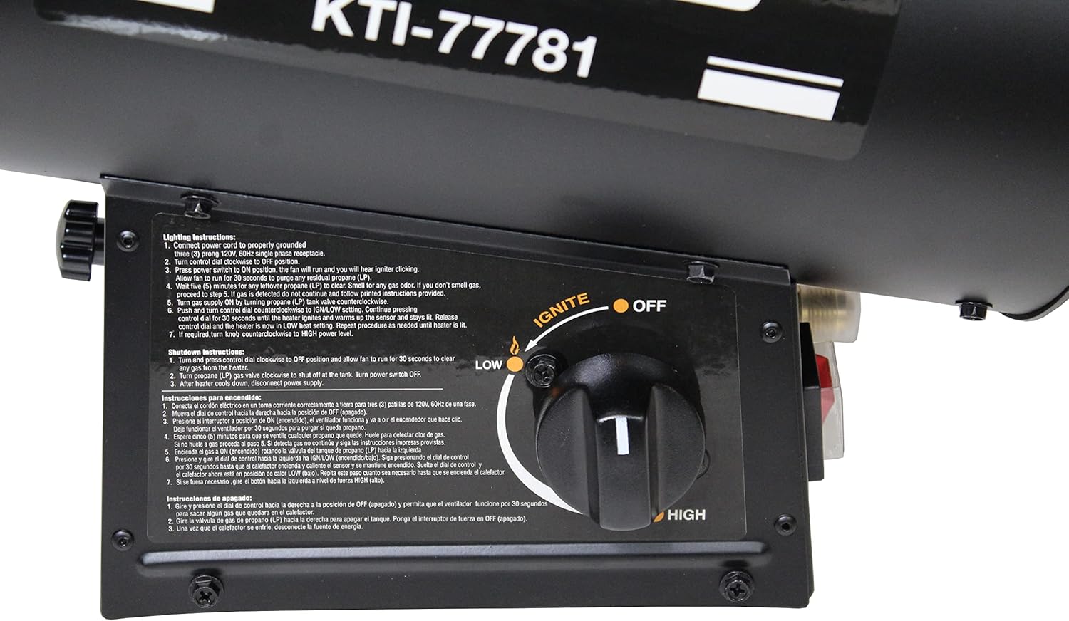Propane Heater Industrial Space Heater for Garage and Workshop 40,000-60,000 BTU Forced Air Heater K Tool International KTI77781