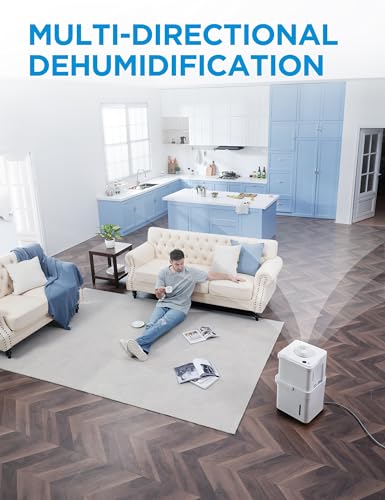 Midea Cube 50 Pint Dehumidifier for Basement and Rooms at Home for up to 4,500 Sq. Ft., Built-in Pump, Drain Hose Included, Smart Control, Works with Alexa (White), ENERGY STAR Most Efficient 2023