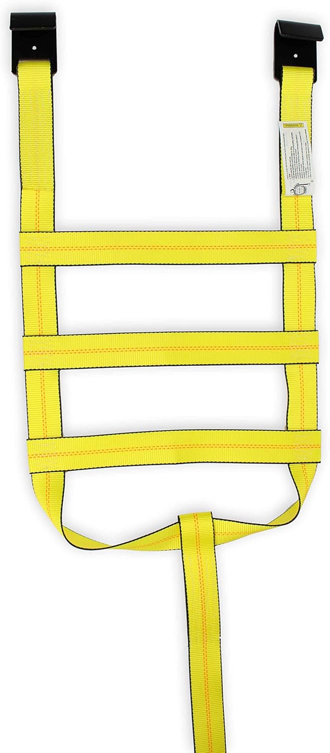 DC Cargo Mall Tow Dolly Basket Straps with Flat Hooks | 2-Pack | Car Wheel Straps for Auto Hauling