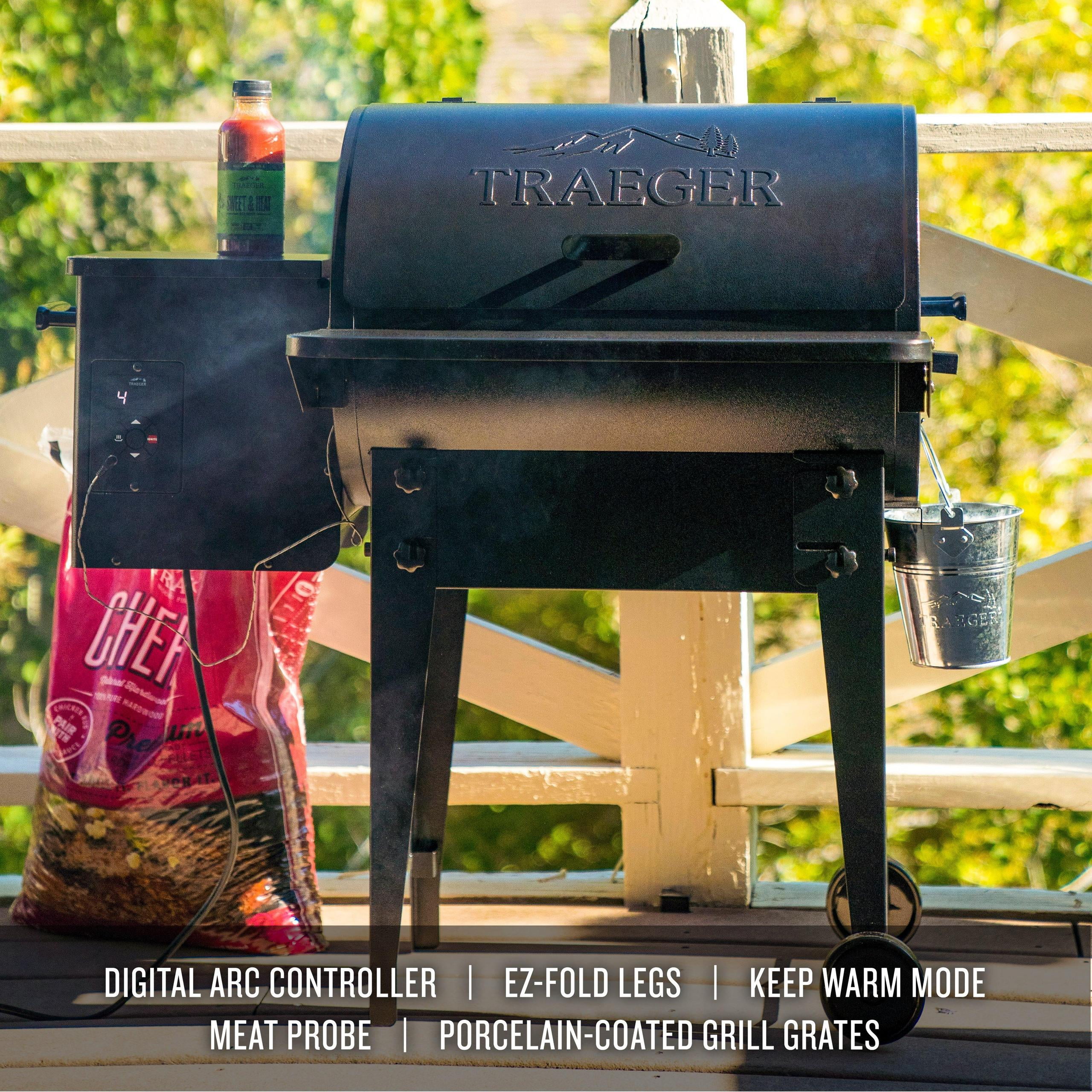 Traeger Pellet Grills Tailgater 20 Wood Pellet Grill and Smoker - Black