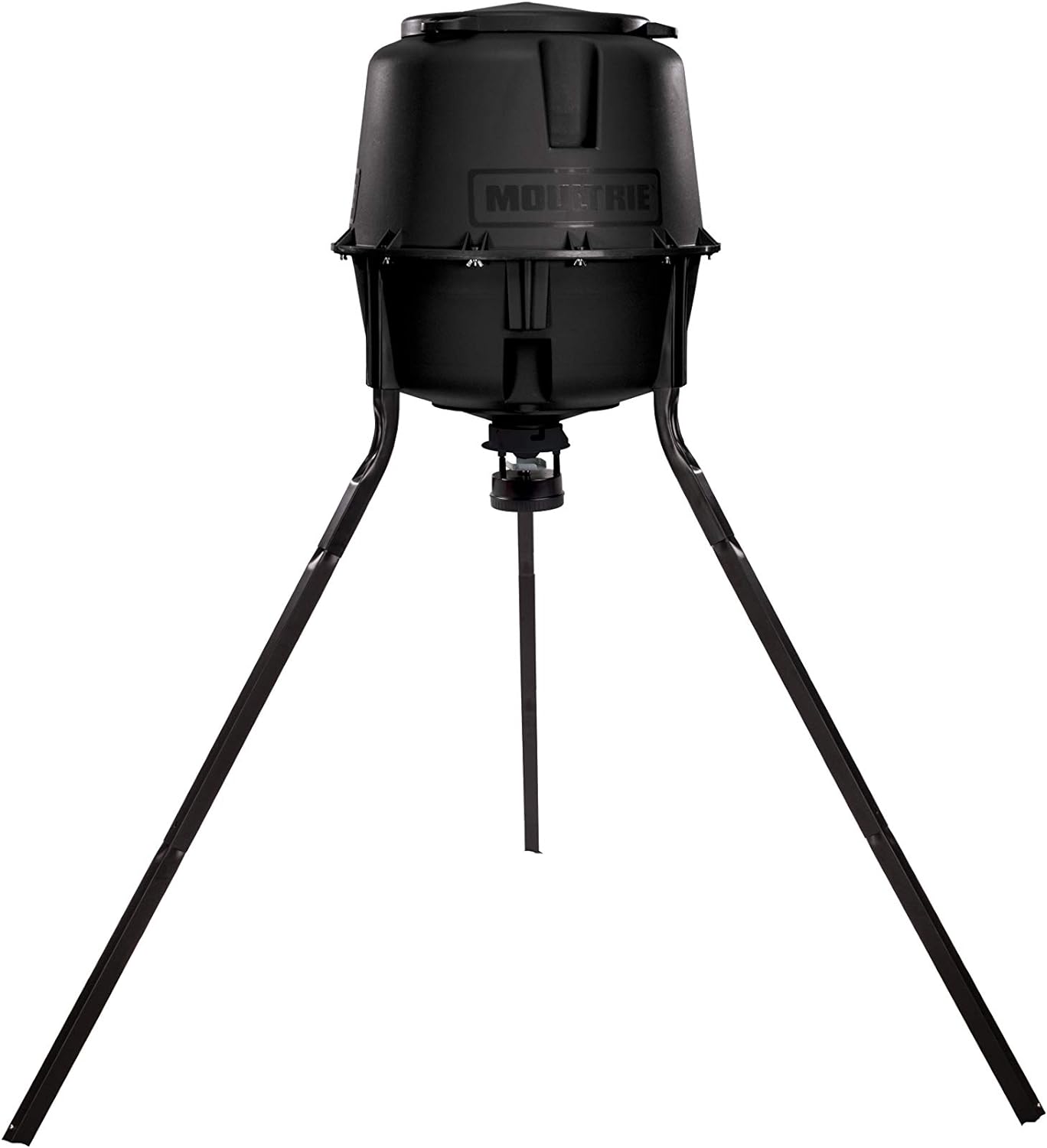 Moultrie 30 Gallon Spin Cast Deer Feeder Tripod 200 Pound Capacity Molded Plastic Tools-Free Assembly
