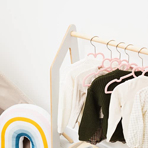 Montessori Clothing Rack for Toddler Furniture Wooden Wardrobe Shelf Clothes Kids Birthday Gift Dress up Wood Display Baby Storage Child Size Children Girl Boy Room Decor (Dark Walnut)