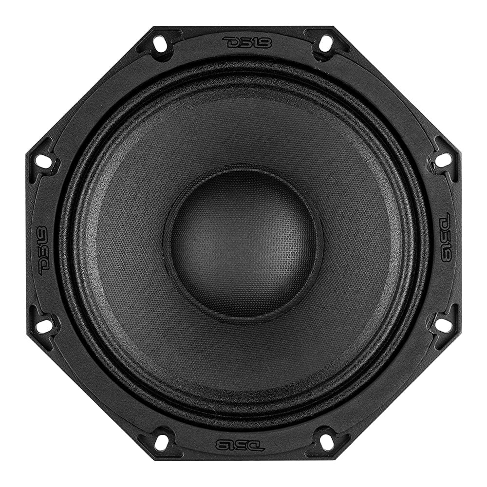 DS18 8" Midrange Octagon Loudspeaker 8 Ohm 800W Black Car Audio 8OCT400-8