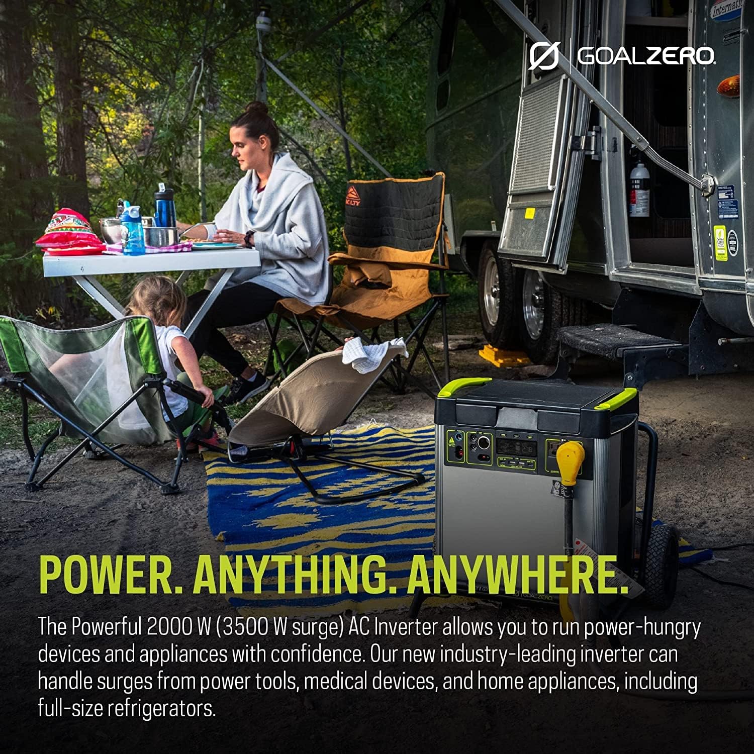 Goal Zero Yeti 6000X Portable Power Station, 6,071-Watt-Hours Portable Lithium-Battery Generator with 2,000-Watt AC Inverter, Solar Generator for Indoor and Outdoor Use