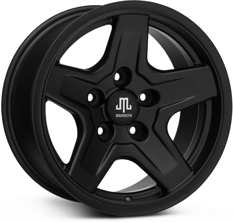 Mammoth Boulder Black Wheel; 16x8 Compatible with 07-18 Jeep Wrangler JK