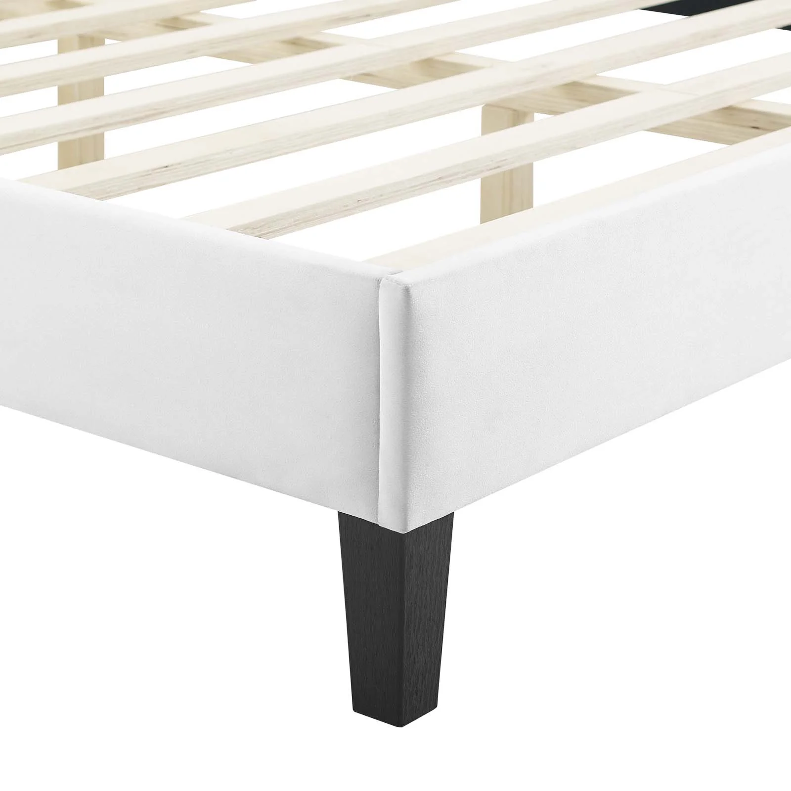 Modway Sienna Performance Velvet King Platform Bed in White