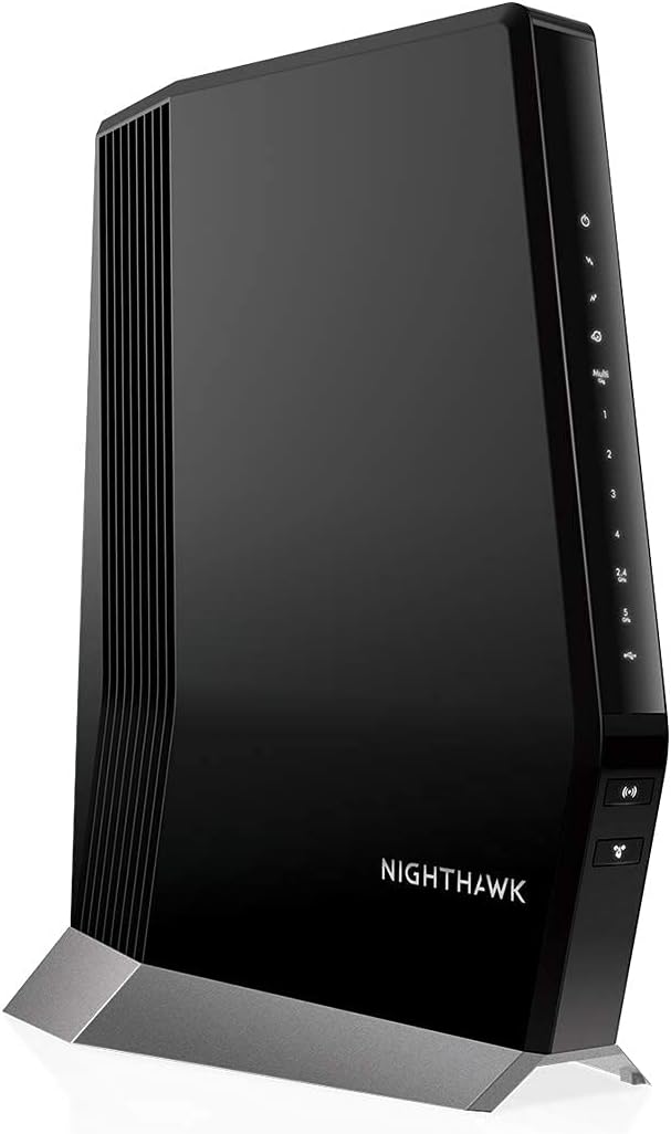 NETGEAR Nighthawk Cable Modem with Built-in WiFi 6 Router (CAX80) - Compatible with All Major Cable Providers | Cable Plans Up to 6Gbps | AX6000 WiFi 6 speed | DOCSIS 3.1 (Renewed)