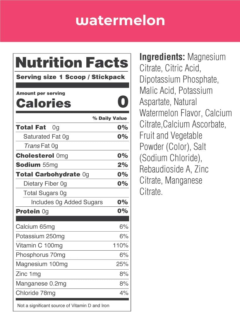 Ultima Replenisher Electrolyte Hydration Powder, Watermelon, 90 Servings - Sugar Free, 0 Calories, 0 Carbs - Gluten-Free, Keto, Non-GMO, Vegan - Potassium, Magnesium, Sodium,