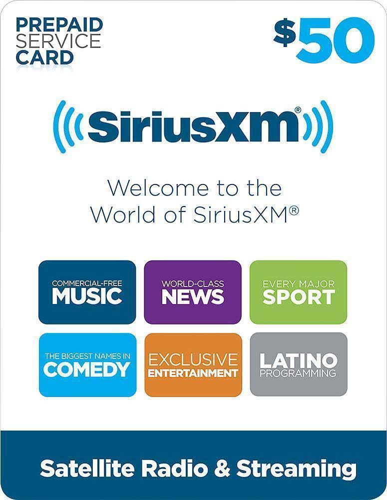 Prepaid Service Card for SiriusXM Satellite Radio - Multi