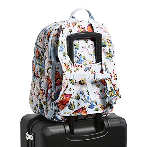 Vera Bradley Women's Cotton XL Campus Backpack, Charcoal Medallion, One Size