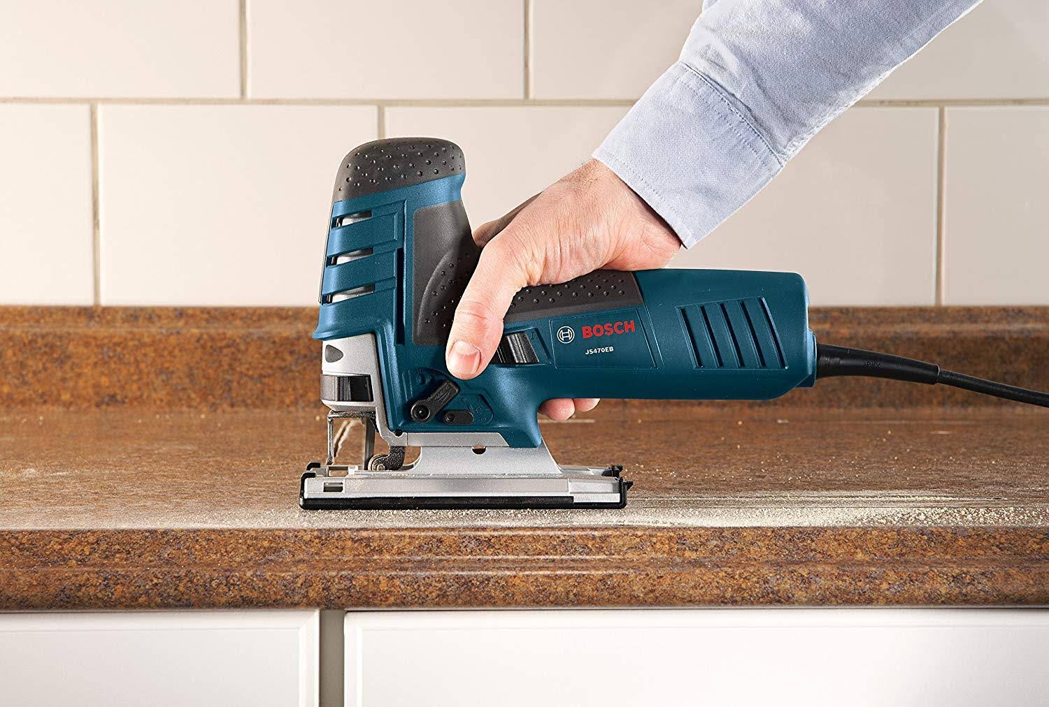 Bosch 7.0 Amp Corded Variable Speed Barrel-Grip Jig Saw JS470EB with Carrying