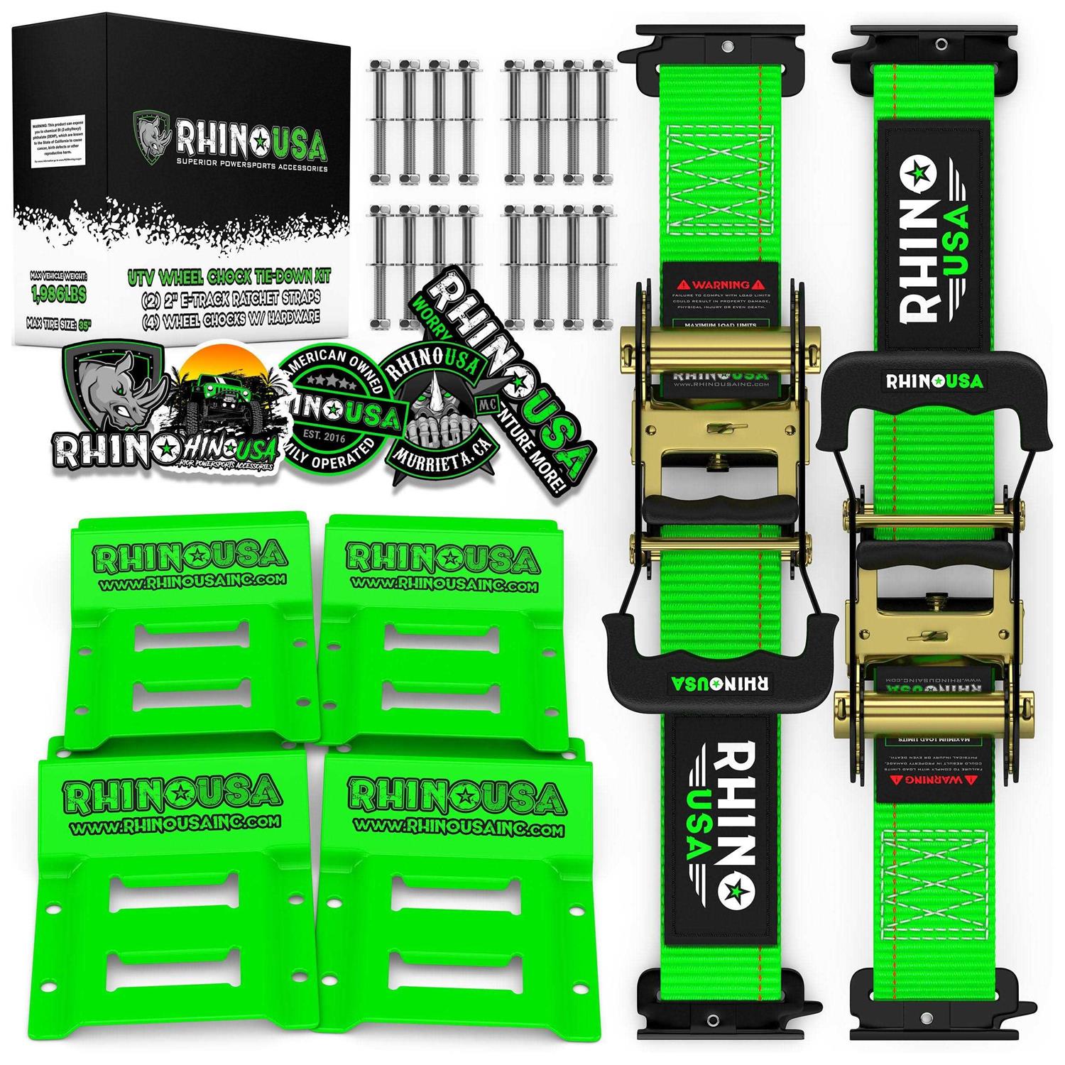 Rhino USA UTV Wheel Chock Tie-Down Kit