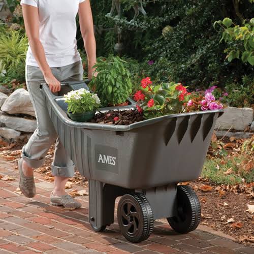 Ames 2463875 Easy Roller 4 Cu. ft. Poly Yard Cart