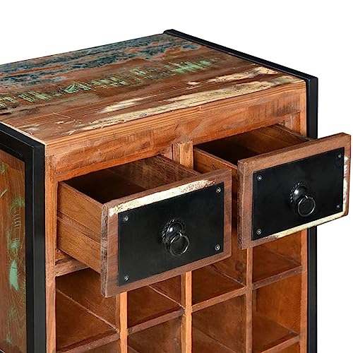 Wine Rack for 16 Bottles Solid , Wood,This bar cabinet is made of , wood, which is solid, durable and beautiful, and has the characteristics of different woods like teak, mango wood, acacia, etc. Ever