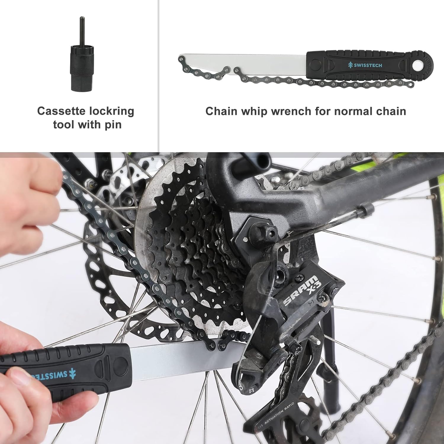 Swiss+Tech 30 Piece Bike Repair Tool Kit, Bicycle Maintenance Tool Set with Storage Case, Bike Accessories for Mountain/Road/Park Bike
