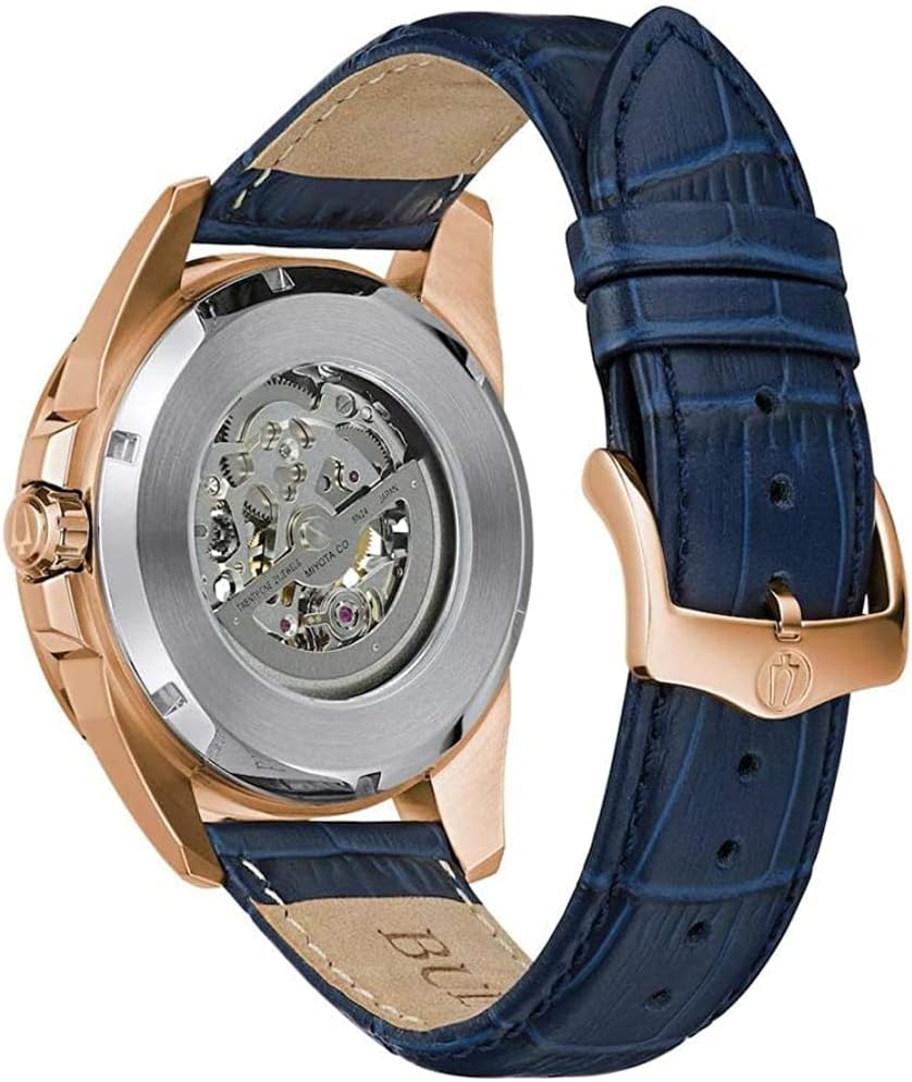 Bulova Men's Classic Sutton 3-Hand 21-Jewel Automatic Watch, 42 Hour Power Reserve, Skeleton Dial, Luminous Hands, 100M Water Resistant, 43mm
