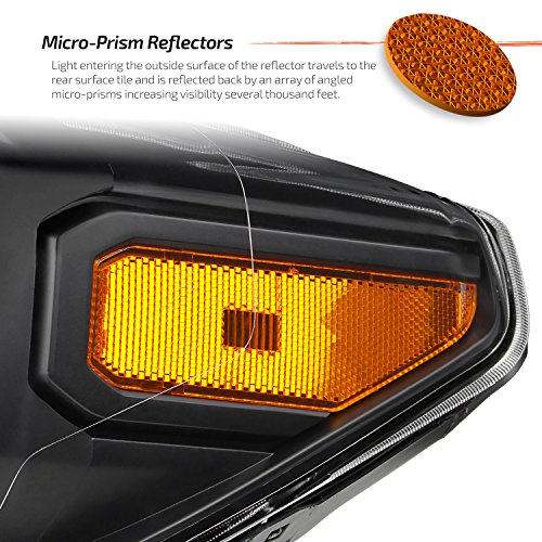AKKON - For NEW Sequential LED Tube Design Black 2016-2023 Toyota Tacoma SR/SR5 Dual Square Projector Headlights