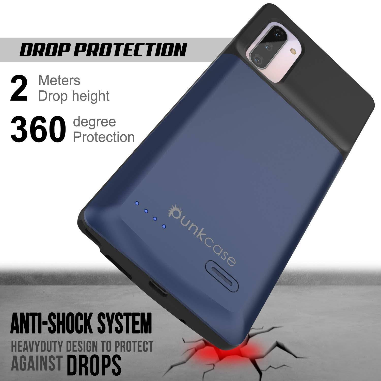 Punkcase PunkJuice Galaxy Note 10 Battery Case, 5200mAh Fast Charging Extended Power Bank w/Screen Protector | IntelSwitch | Sli