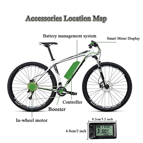 1500W Electric Bike Kit 48V Brushless Gear Front Rear Hub Motor Bicycle 26" 27.5" 700C 29" 28" Ebike Conversion Kit,RearDrive-24inch