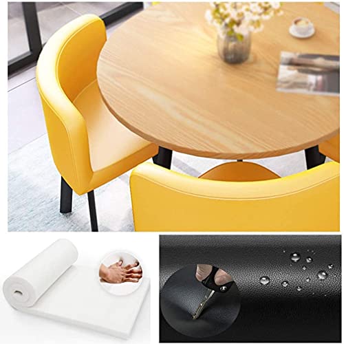 Round Dining Table Set W/ 4 Chair - Save Space Table and Chair Combination Balcony Living Room Dining Table Coffee Bread Dessert Table Western Restaurant Bar Cinema Library ( Color : Round Table Green