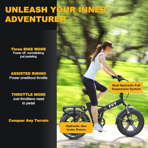 Folding Electric Bike for Adults, 1000W Motor(1500W Peak),30MPH, 60Mile,48V 20AH Battery,20" Fat Tire Foldable Electric Bicycle,Commuter Beach Snow E-Bikes,7-Speed