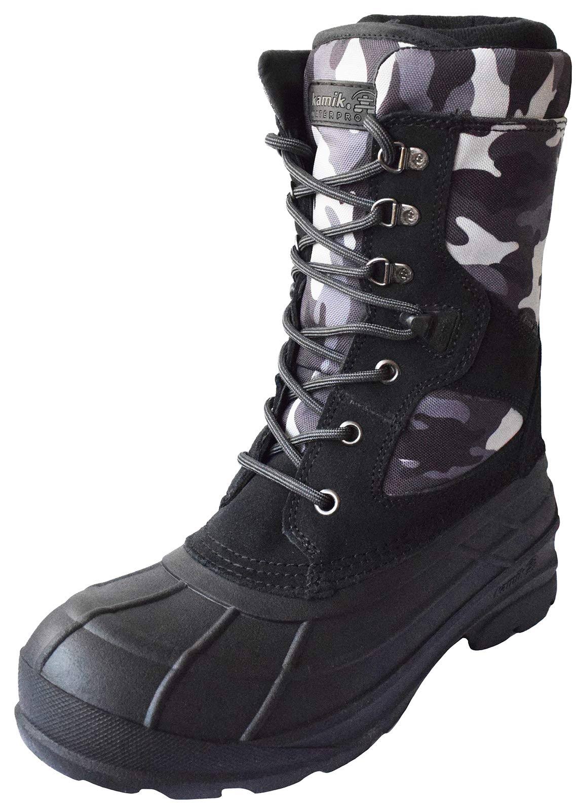 Kamik Men&s Nationplus Snow Boot, Black Camo, 11 M