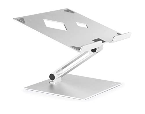 Durable Folding Adjustable Laptop Stand - Ergonomic Universal Laptop Computer Riser for Desk, Portable Laptop Stand Folds for Easy Storage, Non Slip Aluminum Laptop Mount, 10"-17" Laptops and Tablets